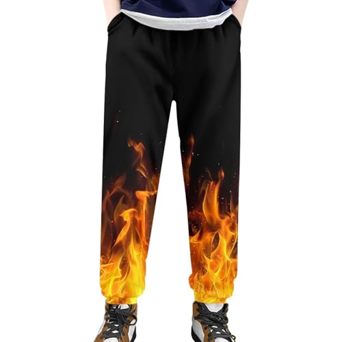 Ystardream Baggy Boys Sweatpants with Front Pocket Layer with Hoodies for Street Style