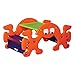 ECR4Kids Picnic Table and See Saw for Kids, 2-in-1 Pic-n-Rock, Indoor/Outdoor Play Structure, Multicolor (ELR-040A),Orange/Green