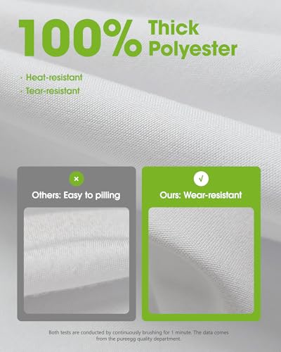 Pureegg Rectangle Table Cloth 60" x 84" – Durable Polyester Tablecloth Offers Reusable & Washable Protection, Ideal for Outdoor Party, Picnic, Wedding, Banquet and Birthday, 1 Pack, White - Image 7