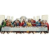 Counted Cross Stitch Kits for Adults Beginners,The Last Supper 11CT Printed DIY Canvas Pattern, Easy Needlepoint Embroidery Kit Supplies, Home Wall Decor Art Craft Gift 38.6 * 17.3inch