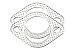 CarXX 2.5 Inch Exhaust Gasket 2-Bolt 62mm Flange High Temperature Graphite for Headers, Catback, Axleback, Downpipe (2 Pack)