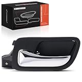 A-Premium Front Left Driver Side Interior Door Handle Compatible with Honda Accord 2003 2004 2005 2006 2007 Sedan, Black Housing with Chrome Lever, Replace# 72160-SDA-A02ZC, 72160SDAA02ZC