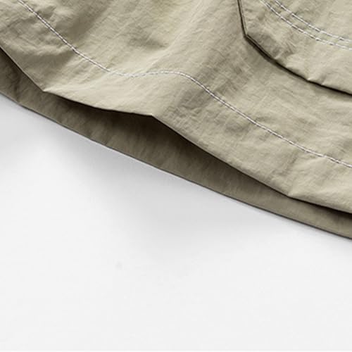 Image of Men's Cargo Shorts Elastic Waist Adjustable Drawstring Lightweight Loose Fit Casual Shorts Summer Knee Length Pants