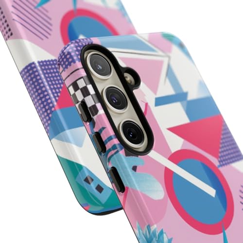Coque Samsung S24 Plus motif géométrique éclatant bleu rigide