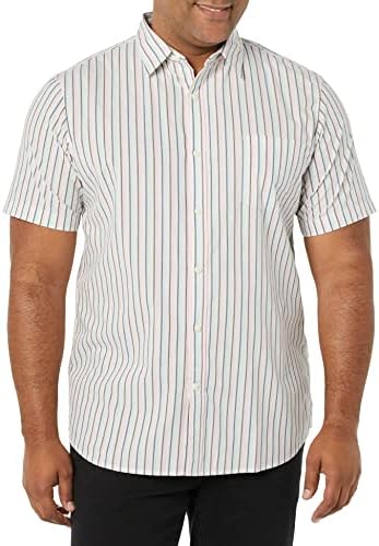 Amazon Essentials Men’s Short-Sleeve Slim-fit Stretch Poplin Shirt