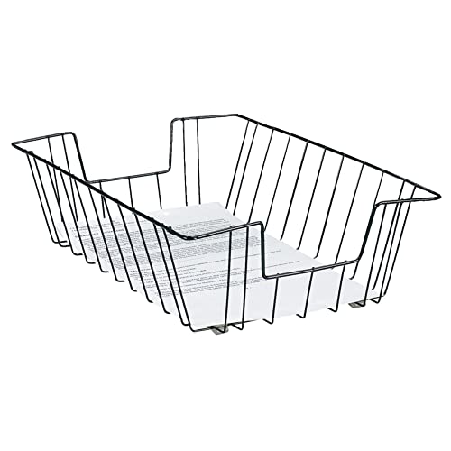 Brenton Studio Deep Legal-Size Wire Desk Tray, Black, 03932