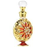 ULTECHNOVO Botella de Perfume Vacía de Vidrio y Aleación para Aceite Esencial Portátil Resistente para Viaje y Almacenamiento Práctico