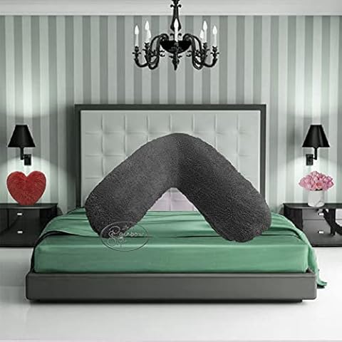 Rainbow Style Teddy Bear V Shaped Pillowcase Cover