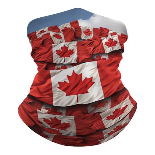 FZQVSGW Balaclava Neck Gaiter Canadian Flag Neck Face Mask Windproof Scarf Face Cover for Men Women