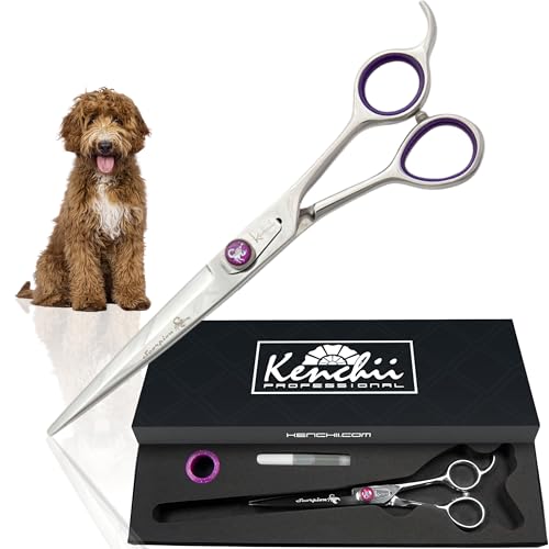 Kenchii Scorpion Dog Grooming Scissors 7 Inch Straight Shears Dog Scissors for Grooming Professional Pet Grooming Scissors Heavy Duty Durable and Sharp