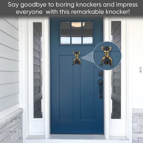 Door Knocker for Front Door, Man Ball Door Knocker, Balls Door Knockers for Entrance Door, Halloween Novelty Door Knocking-Funny Prank Gift Door Hardware