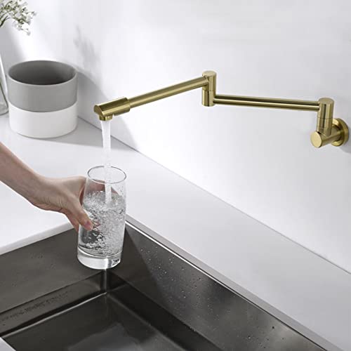 Robinet de remplissage laiton or brossé mural luxe pour cuisine chic