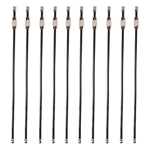 Millennial Essentials 20pack Colored Nylon Coated Stainless Steel Wire Keychains 2mm 6.3 Inches Aircraft Cable Key Ring Loops for Hanging Luggage Tags or ID Tags (Black 20 Pack)