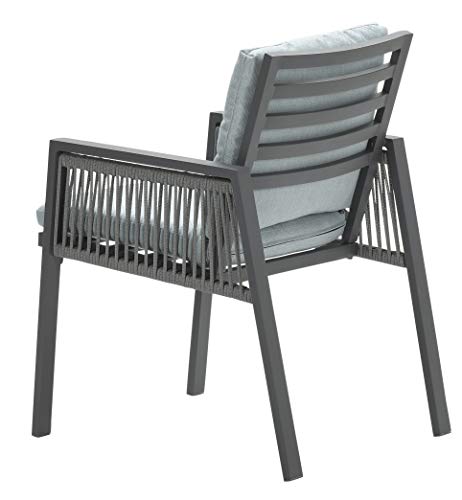 Garden Impressions Luxe aluminium Rope diningstoel Andrea, inclusief waterafstotende kussens - Afbeelding 5