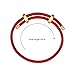 BCletty Bracelet Unisex Steel Rope Bracelet Couple Bracelet Simplicity Fashion Titanium Buckle Adjustable Wire Rope Bracelet (8-shaped buckle rope red, adjustable)