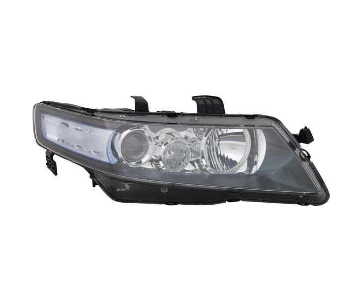 Headlight Right side headlamp passenger side headlight assembly projector front light car lamp car light compatible with Honda Accord VIII CL/CM 2005 2006 2007 2008 VP2076P