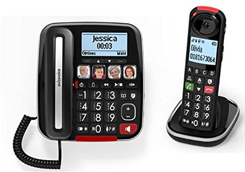 Swissvoice Xtra 3355 Combo schnurgebundenes Großtasten Telefon mit Anrufbeantworter, zusätzliches Mobilteil, Hörgerätekompatibel, Anrufschutz Swissvoice Xtra 3355 Combo schnurgebundenes Großtasten Telefon mit Anrufbeantworter, zusätzliches Mobilteil, Hörgerätekompatibel, Anrufschutz