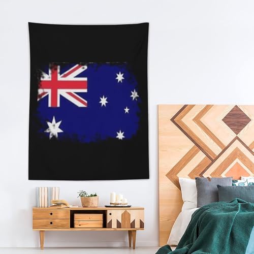 Tapiz de la bandera de Australia vintage: decoración de pared estética para sala de estar 4