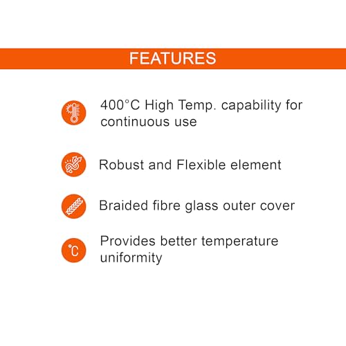 Image of Tempo Flexible Electric Pipe Heating Tape Low 160 Watt Temp 400C, Volt 230 Size - 25mm x 1200mm (for Dry Surface)