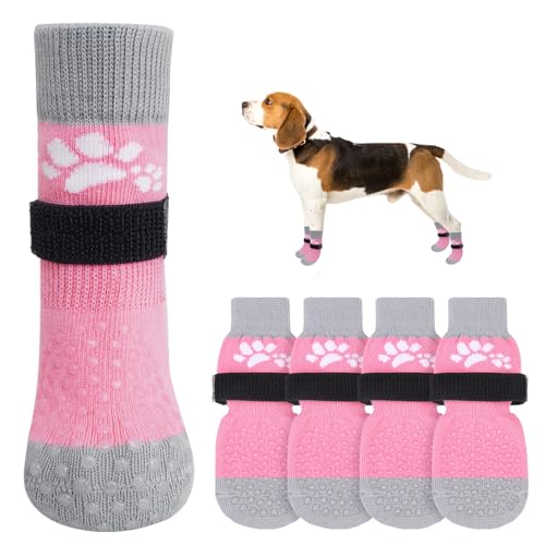 SCENEREAL Anti Slip Dog Sock to Prevent Licking Paws for Hardwood Floors, Boots & Paw Protector...