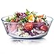 NUTRIUPS Glasschüssel 1400ml, 19cm Klein Salatschüssel Glas, Dessertschalen Glas,glasschale,glasschalen