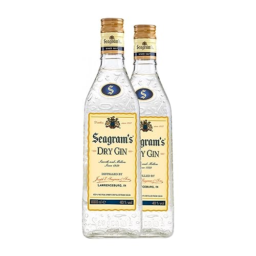 Ginebra Seagram's Botella Misil 1 L (Caja de 2 Botella Misil de 1 L)