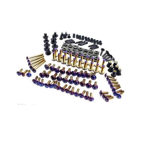 Kit vis carénage CBR1100XX 1997-2007 bleu brûlé complet de 195 pièces avec boulons et écrous