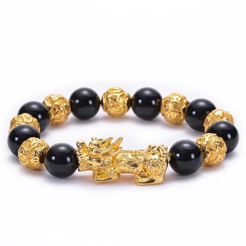 Bracelet onyx et finitions dorées : l'excellence de l'artisanat bouddhiste au poignet