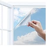 Uiter One Way Window Film- Anti UV Static Cling Window Film 100% Light Blocking for Privacy Removal Decorate Heat Control Glass Tint Home Office Windows.(17.5'' x 78.7