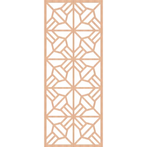 Image of 35 3 /8 inch W x 89 3 /8 inch H x 1 /4 inch T Auburn Decorative Fretwork Wood Wall Panels, Alder