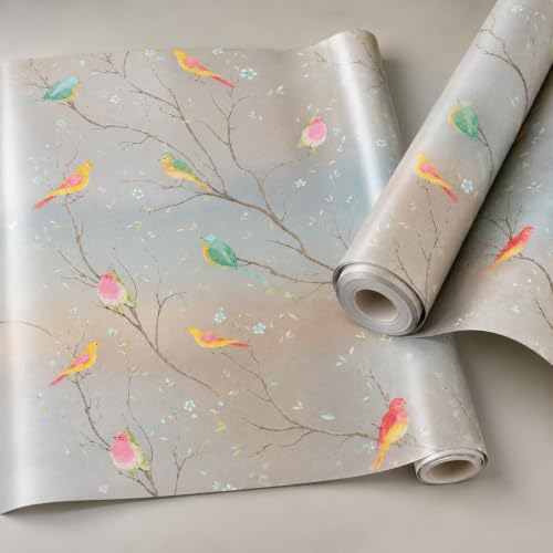 Image of Self Adhesive Window Privacy Film for Glass Windows & Doors | UV Blocking, Heat & Glare Reduction | Decorative Frosted Glass Film Easy to Apply (Bird with Frosted Background, 12X150 Inch)