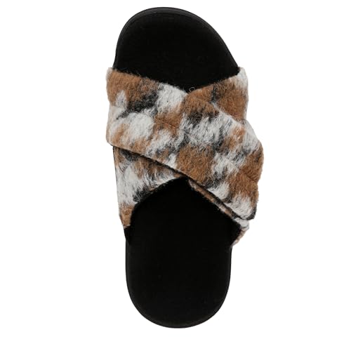 Vionic Women's Relax II Slipper, Brown Multi Camo Felt, Size 122