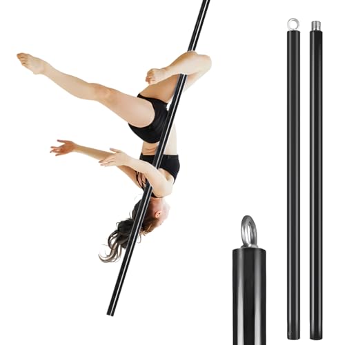 Image of Dreamlin 6.6ft /2m Silicone Aerial Flying Dance Pole Portable Suspension Fitness Tube Hanging Rotary Silicone Steel Dancing Pole Gym Equipment for Home Bar