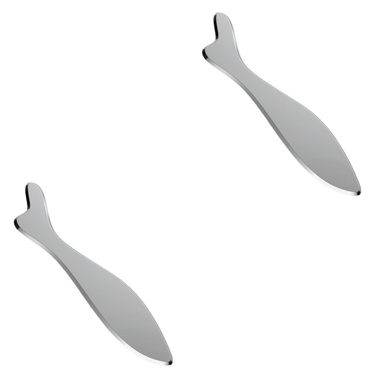 FRCOLOR 2pièces Scraper De Massage Portable Acier Planche De Guasha Pour Massage Lymphatique à Outil De Relaxation Musculaire Circulation Sanguine