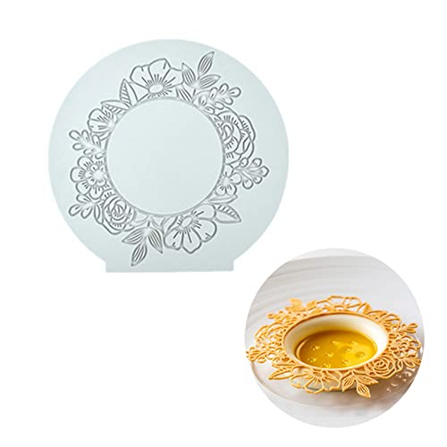 MISUVRSE Sugarcraft - Molde de encaje para decoración de bordes de tartas, para fondant, herramientas de decoración de boda, moldes para fondant, silicona para tartas, flores y hojas
