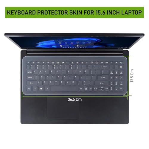 Image of AMB Universal Silicone Keyboard Protector Skin for 15.6 Inch Laptop |Keyboard Dust Cover | 15.6 inch Keyguard (36.5 x 13.5 cm)