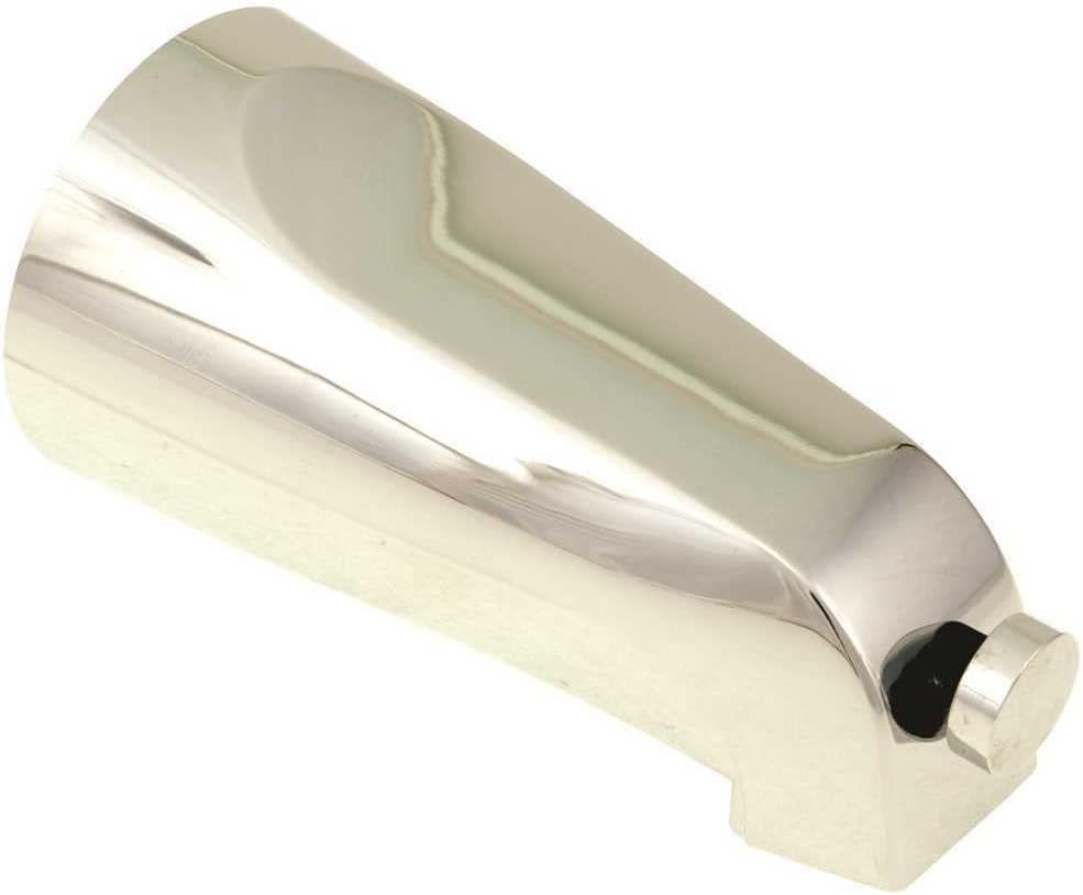 BrassCraft SWD0411 5-1/8 in. Mixet Bathtub Spout with Front Diverter and Top Shower Adapter in Chrome, Slip-On