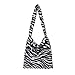 Sungg Vintage Plüschtasche Frauen, Plüsch Flauschige Tasche, Große Kapazität Frauen Tiermuster Schultertasche Große Kapazität Flauschig Für Frauen und Mädchen L Zebra Pattern