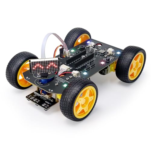Freenove Mecanum Wheel Car Kit for Raspberry Pi Pico (Included) (Compatible with Arduino IDE), Dot Matrix Expressions, Obstacle Avoidance, Line Tracking, Light Tracing, Colorful Light Mecanu