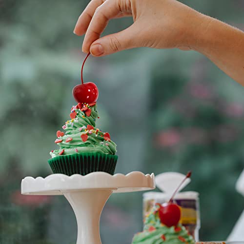 Wscrofts Fake Cherries, 50Pcs Red Artificial Cherry For Home Kitchen Fruit Bowl Fake Cupcakes Decor #TOP3