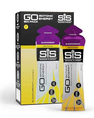 Science in Sport GO Isotone Energy Gel 6 x 60ml zwarte bes, vegan - isotone formule met 22g koolhydraten, ideaal alternatief voor isotone drankjes