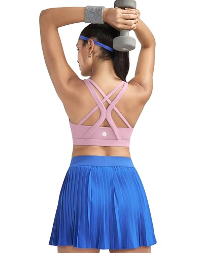Image of RUNNING GIRL Sports Bras for Women,Seamless Strappy Sports Bra High Support Crisscross Back with Removable Pads