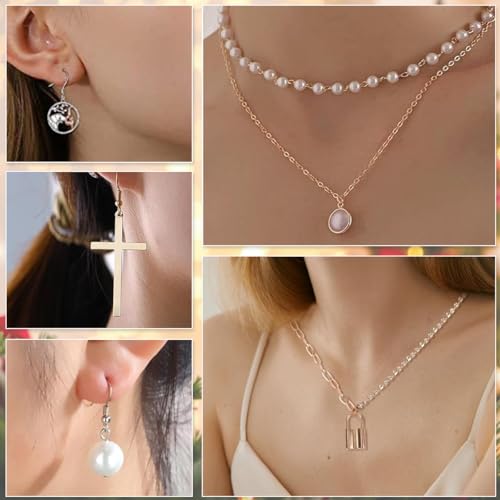 Image of HASTHIP Christmas Gift Box 2025 Advent Calendar Surprise Jewelry Box, Includes 24Pcs Assorted Fashion Bracelets, Necklace, Hook Earrings, Christmas Gift for Women Girls
