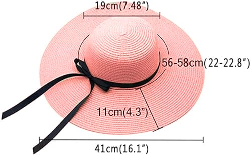 Image of Summer Medium Brim Floppy Beach Straw Hats for Women