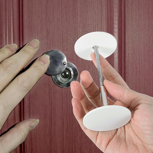 Placa de relleno para pomo de puerta, tapas embellecedoras de acero blanco de 50 mm, 2 ud 7
