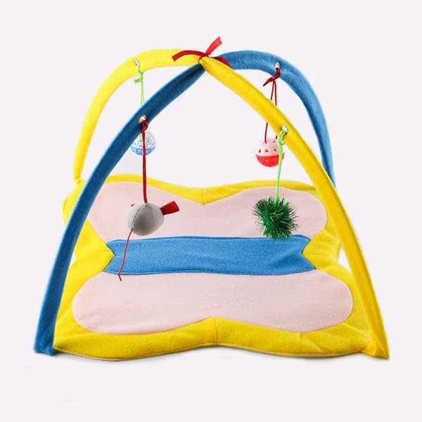 FORZENA Cat Ferret Play Mat Indoor Funny Activity Exercise Tent Hanging Toy Hideout Bed for Small Animal Rodent, Sugar Glider, Hamster, Gerbil, Mouse (Butterfly)