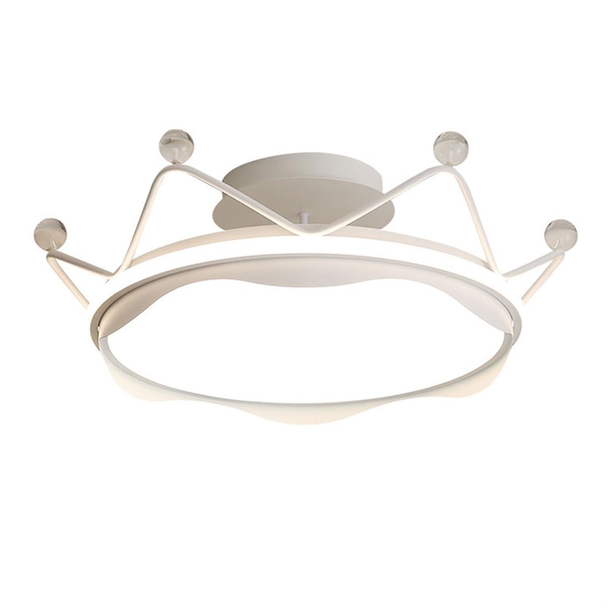 JXYDJH Semi Flush Mount Ceiling Lighting Fixtures - Scandinavian White Lights Simple Modern LED Ceiling Lamp Fixture Dimmable Round Close to Ceiling Lighting Fixture for Bedroom Laundry Closet