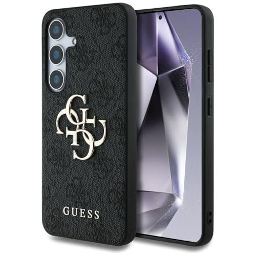 CG MOBILE Guess Big 4G Logo Classic Logo Coque pour Samsung Galaxy S25 (Noir)