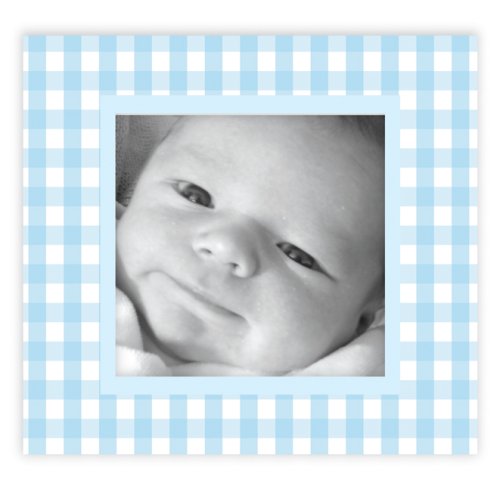 FunToSee Gingham Picture Frame Decals, Blue