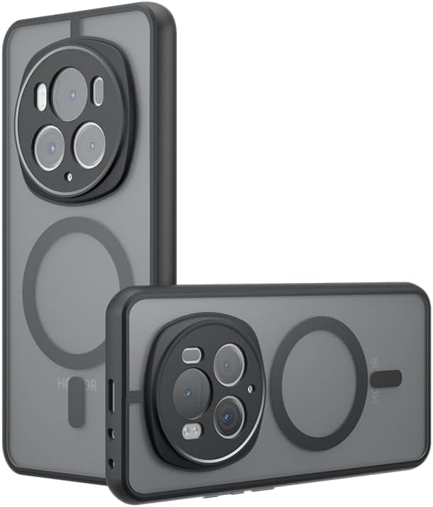 Compatible with Honor Magic 6 Pro Case Cover,Compatible with MagSafe,Compatible with Honor Magic6 Pro 5G BVL-AN16 BVL-N49 Built-in Magnetic Anti-Shock Cell Phone Case Black